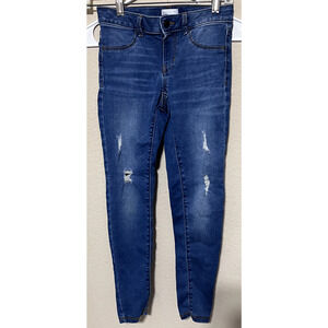 SO Blue denim Jeans girls size 10 distressed jean 24x23 KOHL's